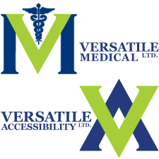 Versatile Medical and Accessibility logos